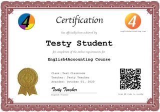 English4Accounting Certificate