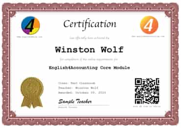 Sample Certificate